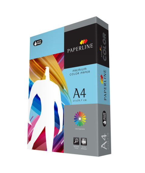 Hîrtie colorată A4 Paperline BLUE, 80 gr/m2, 500 foi, pastel, albastru